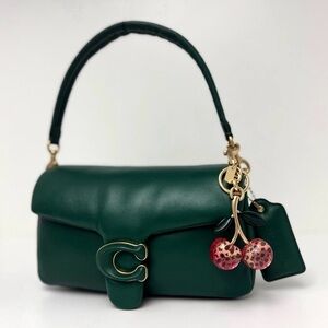 COACH RARE Pillow Tabby 26 In Forest Green & Nappa Plush Leather